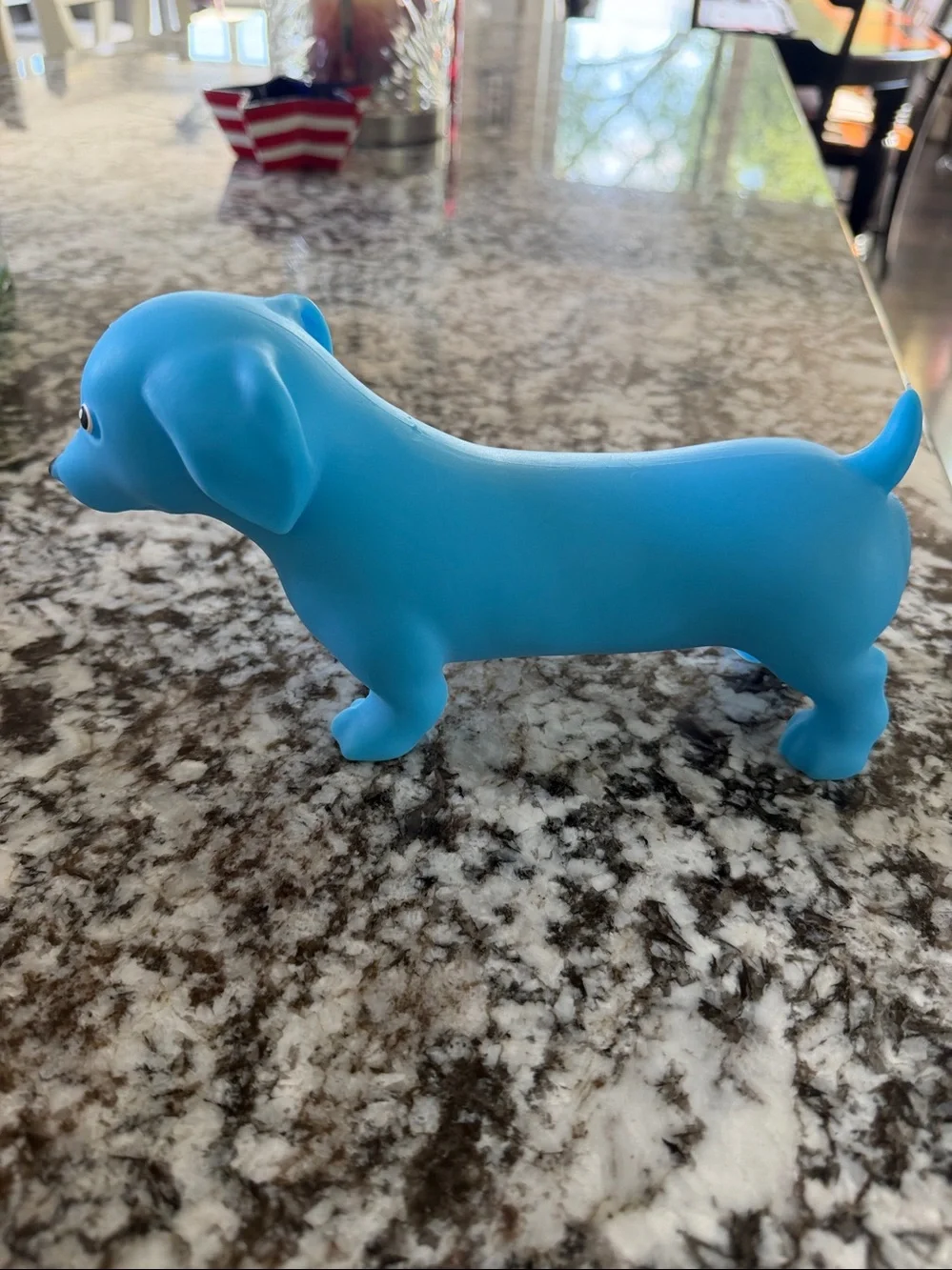Blue Dachshund Squeezy squishy Toy for Kids NWT